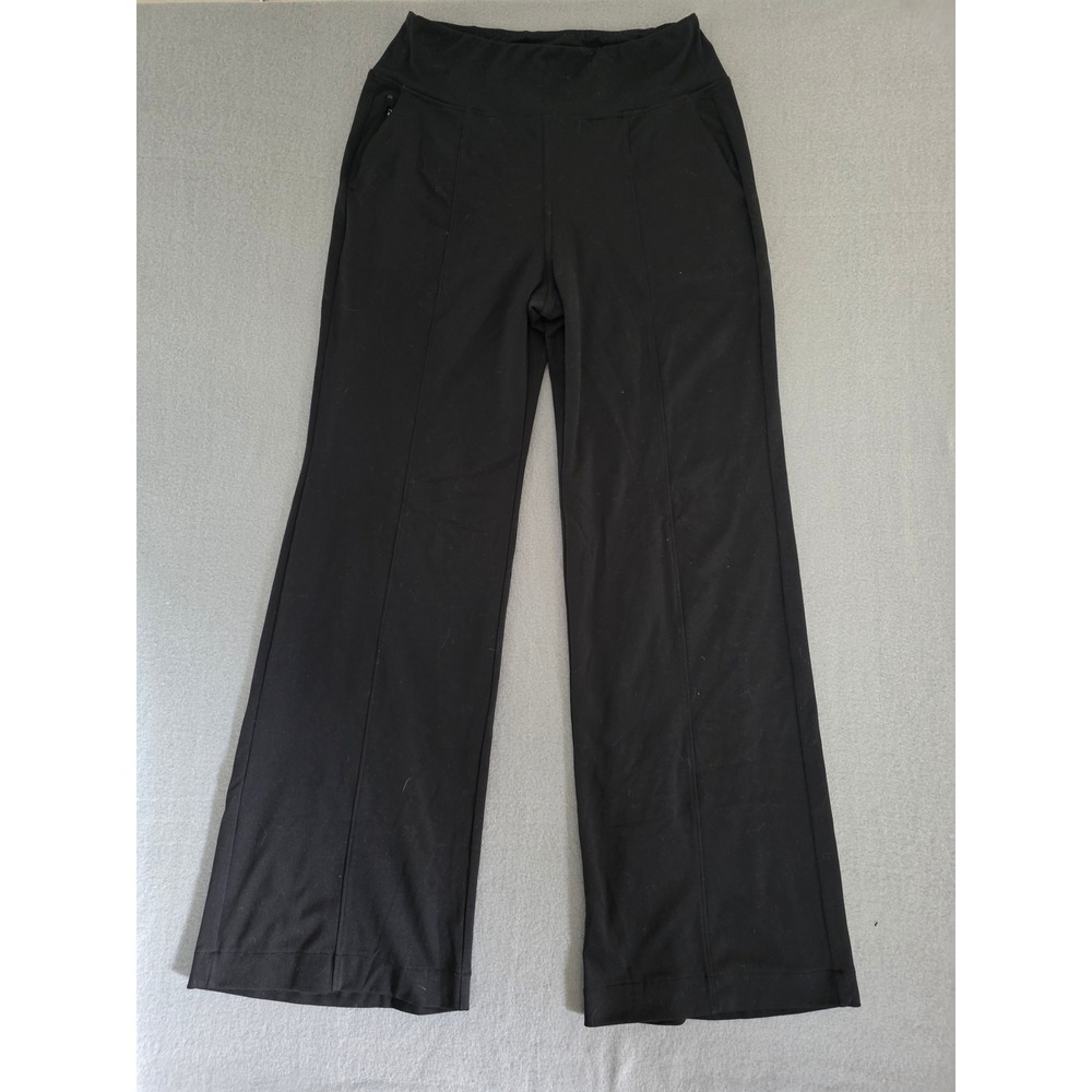Yogalicious Lux Julia Flare Pants Black High Waist Yoga Athletic Trousers L